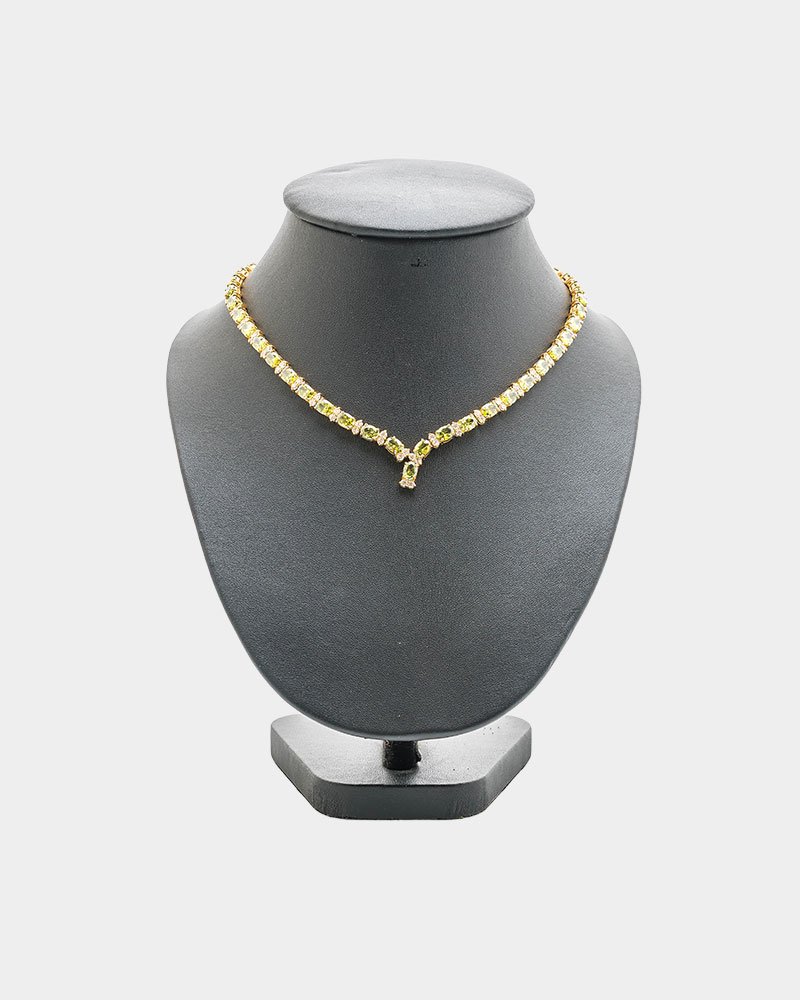 18ct gold vermeil tennis necklace