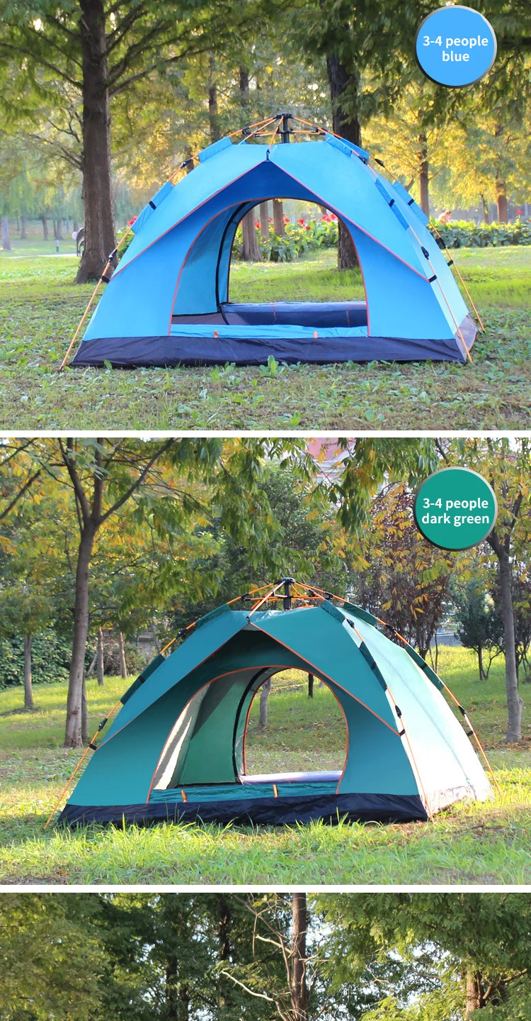 Outdoor Folding Tent Fully Automatic Quick Opening Tent 3-4 Person Self Driving Camping Tent Rain Proof Sun Proof Portable - Image 25