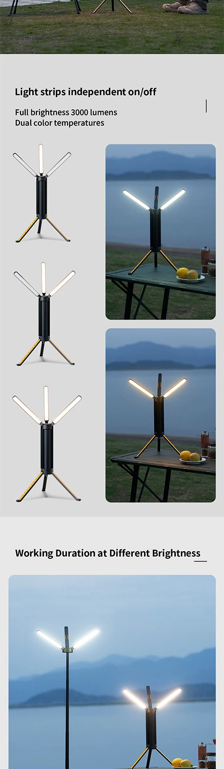 Telescopic Camping Light 15600mAh Rechargeable Lantern, Waterproof Collapsible Outdoor LED Flashlight for Hiking Tent - Image 10