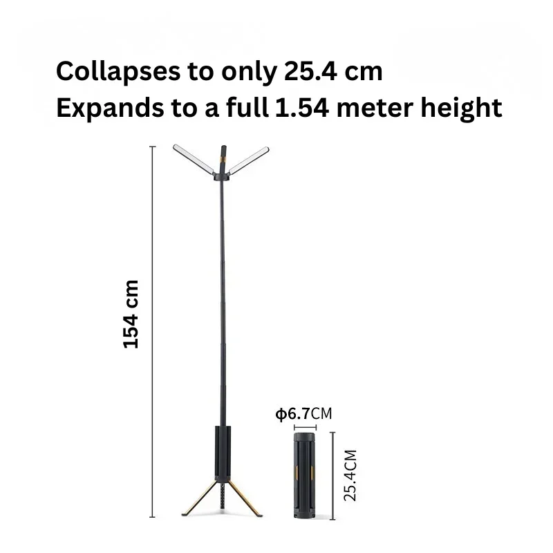 Telescopic Camping Light 15600mAh Rechargeable Lantern, Waterproof Collapsible Outdoor LED Flashlight for Hiking Tent - Image 2