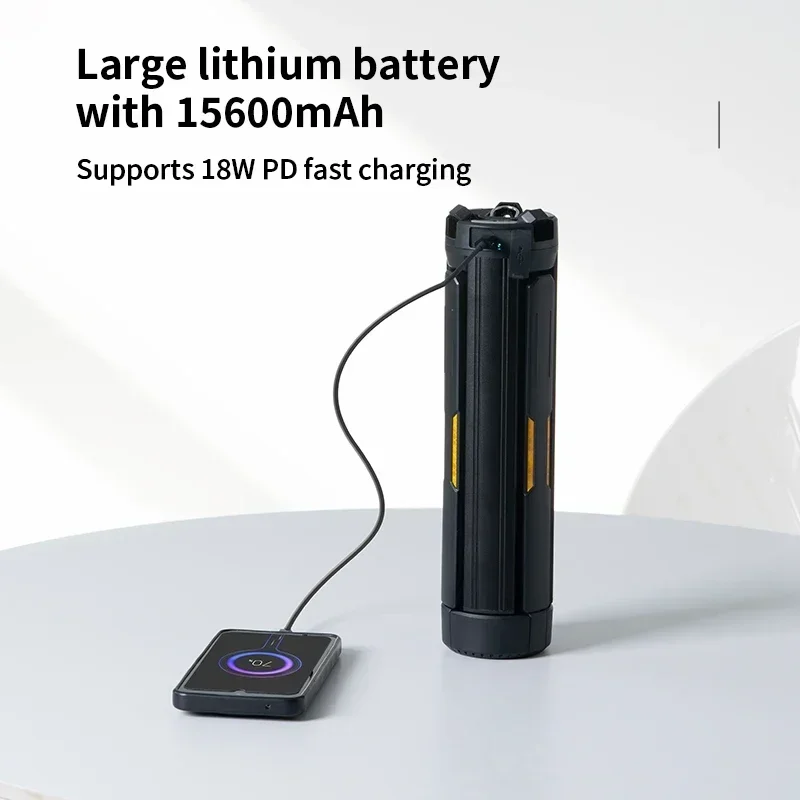 Telescopic Camping Light 15600mAh Rechargeable Lantern, Waterproof Collapsible Outdoor LED Flashlight for Hiking Tent - Image 5
